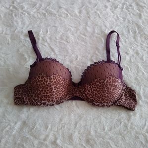 Felina Lace Leopard Push Up Bra